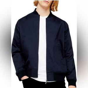NWT Topman Anthony bomber jacket in Navy Blue size XS